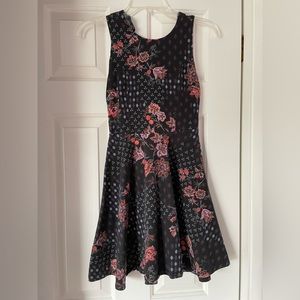 Black skater dress with square back size XS